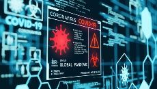 Coronavirus Covid-19 Global Pandemic Data Visualization. 3D illustration-Property Released (PR)